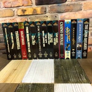 15 James Bond Collection 007 VHS Movies,